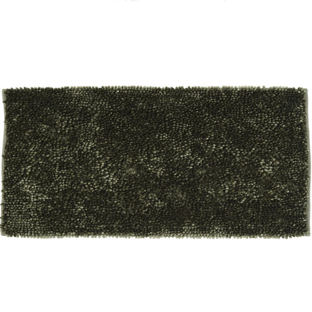 SHINY - Tapis de bain en polyester uni kaki 60x120cm