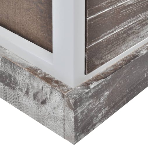 NNEVL Bedside Cabinets 2 pcs Brown and White