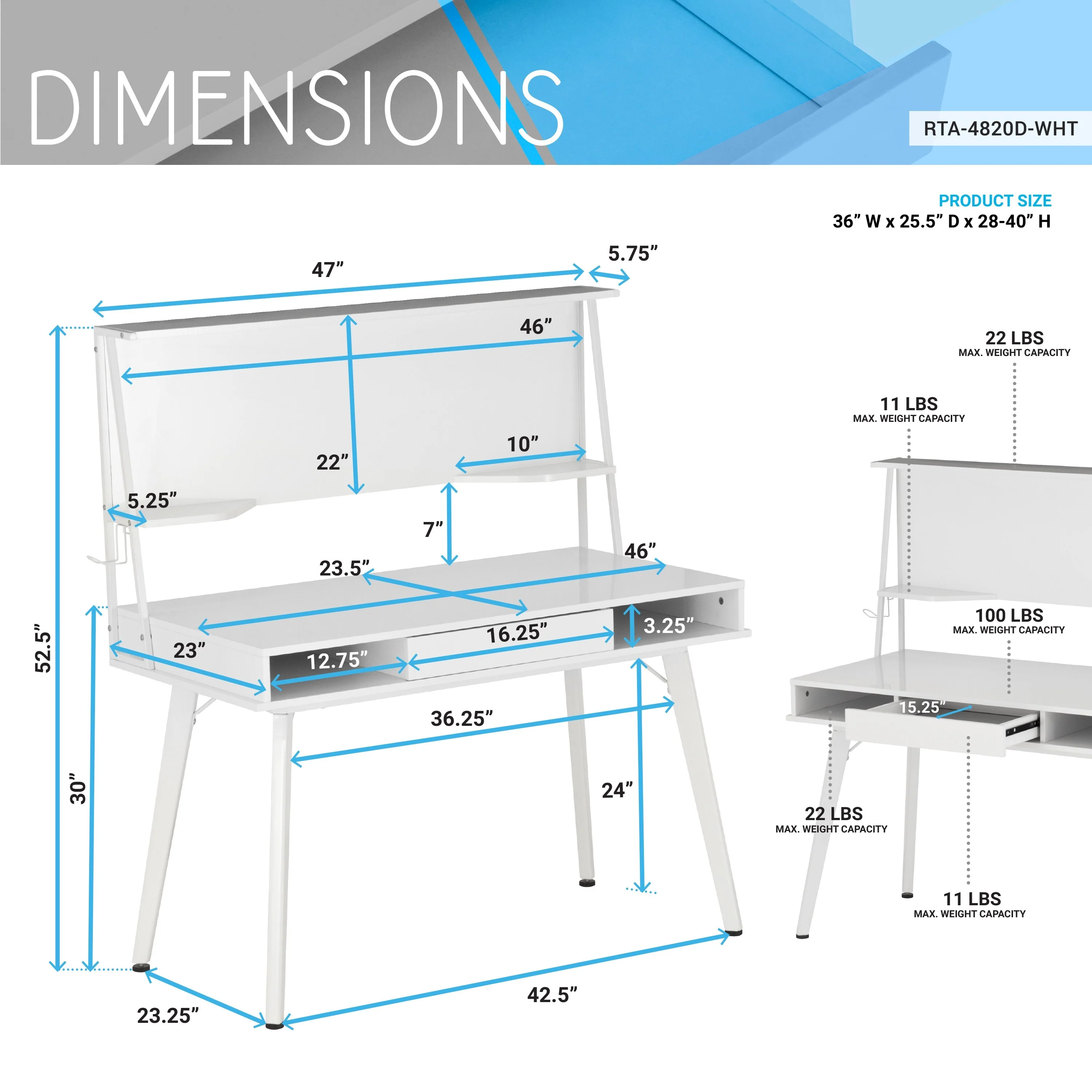 Techni Mobili Study Computer Desk