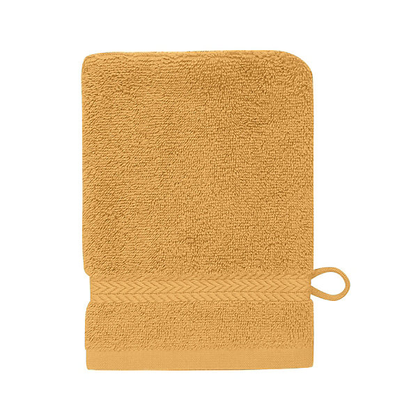 Lot de 3 gants de toilette 550 g/m² Caramel 16x22 cm LUXURY