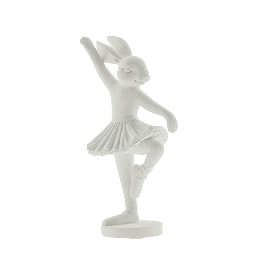 SHABBY CHIC - Statuette Lapin en polyrésine  H20