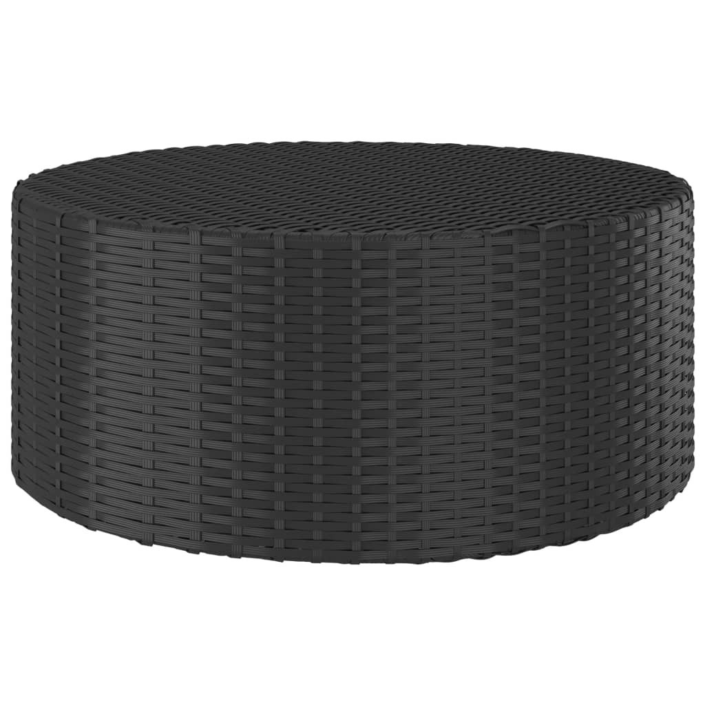 Stolik herbaciany, czarny, 68x68x30 cm, polirattan