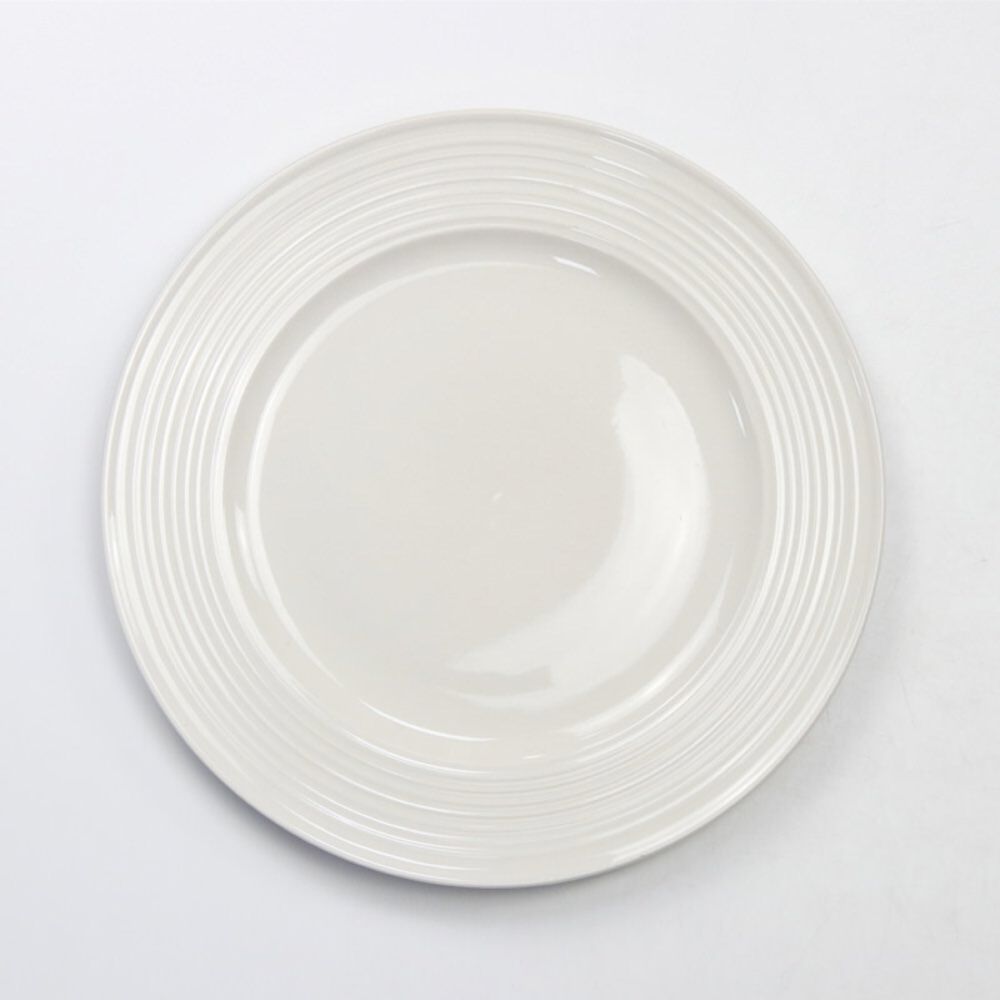 Prato raso branco em porcelana PURE 27cm