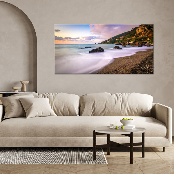 Obraz do salonu sypialni biura, Krajobraz kamienista plaża morze 80x40