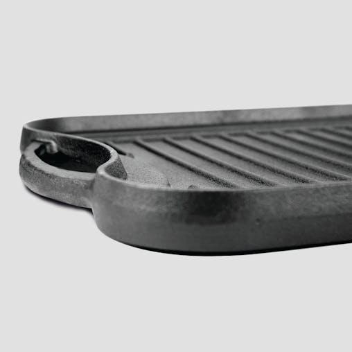 SOGA 2X 50.8cm Cast Iron Ridged Griddle Hot Plate Grill Pan BBQ Stovetop