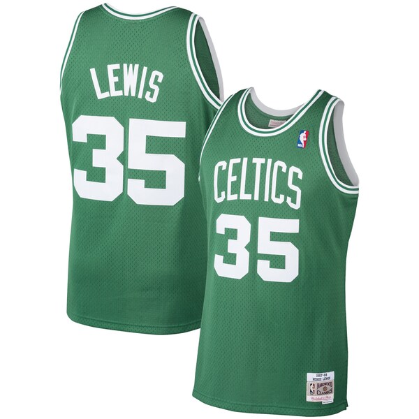 Reggie Lewis Boston Celtics 1987/88 Hardwood Classics Swingman Jersey - Kelly Green