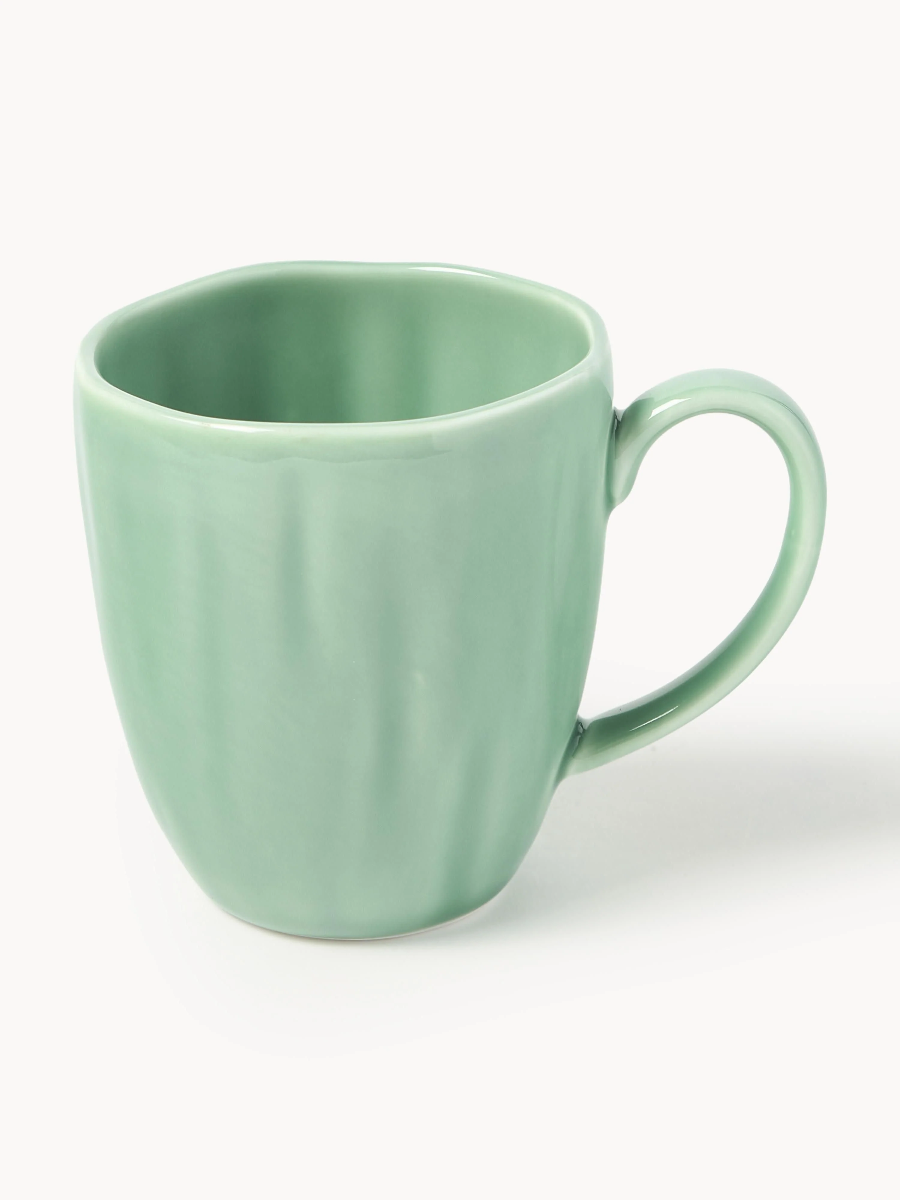 Porzellan-Tassen Sali mit Relief, 4er-Set