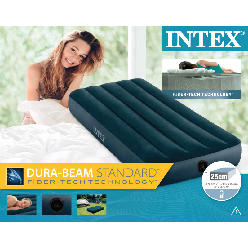 Matelas gonflable Twin Midnight Green Downy 76 x 191 x 25 cm INTEX
