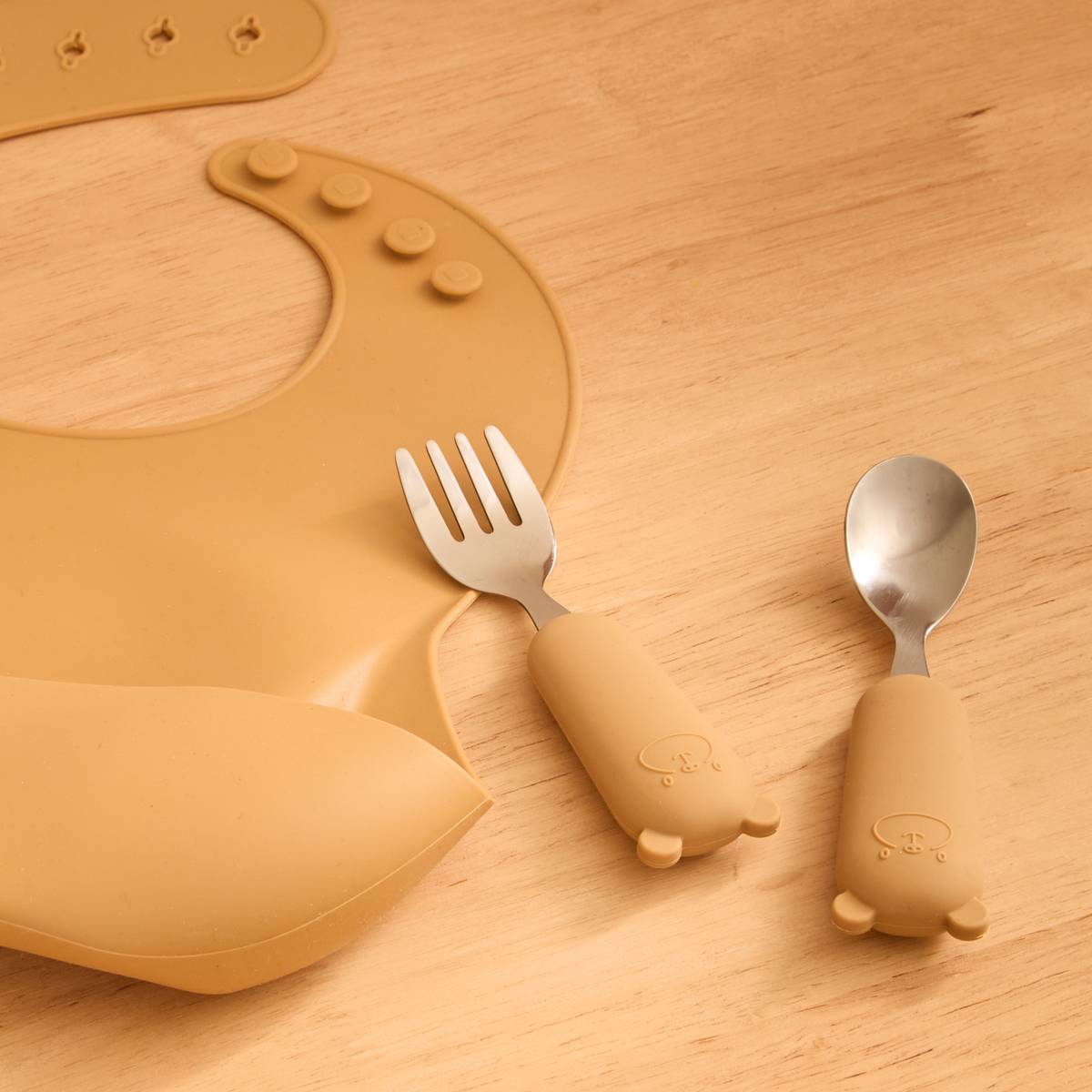 Children's Cutlery Set "Yum" 2 pieces, Ochre