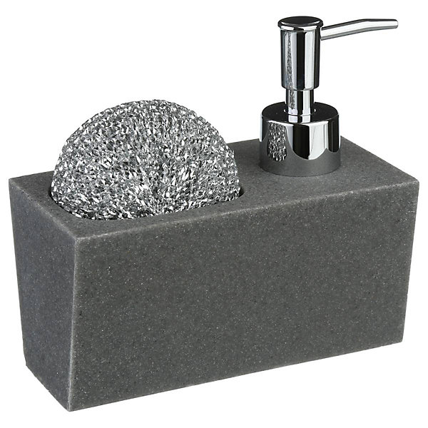 Distributeur savon avec éponge 170ml Noir - 5Five
