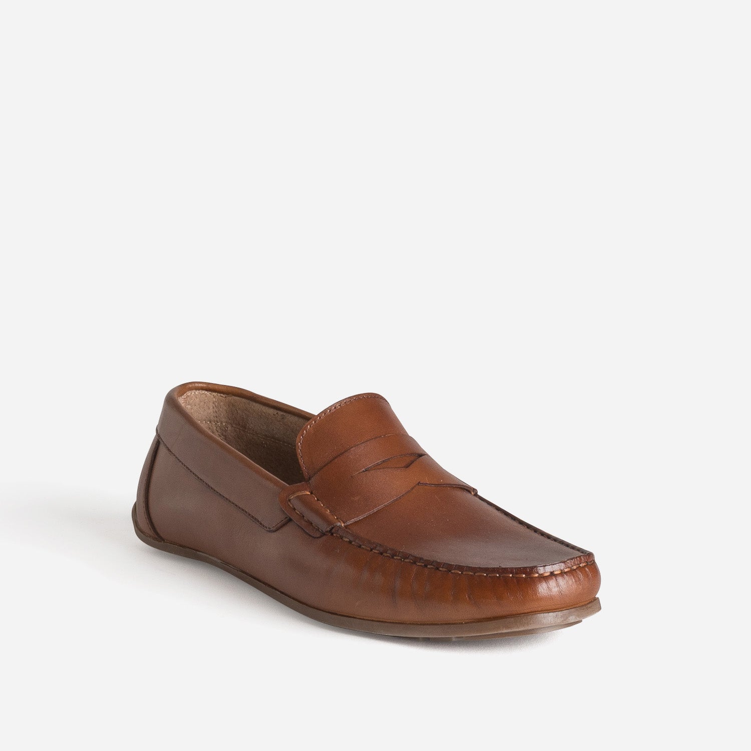 Mocassin marron cuir