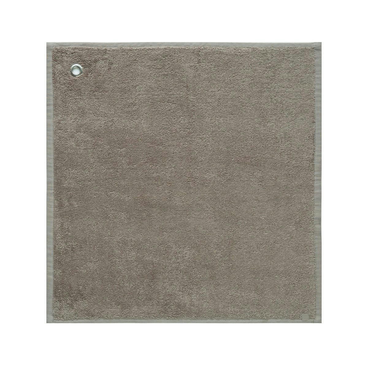 UNI - Carré éponge en coton marron 50x50