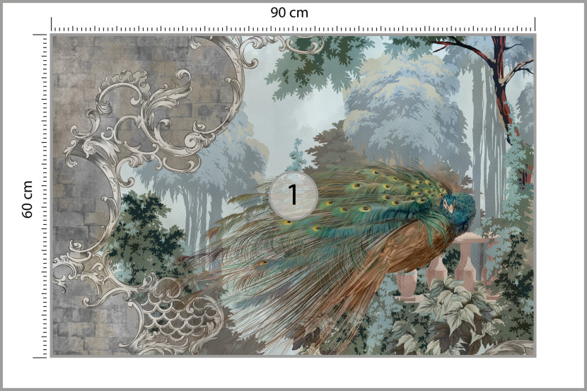 Fototapeta ABSTRAKCJA Paw Natura Ornamenty 90x60cm