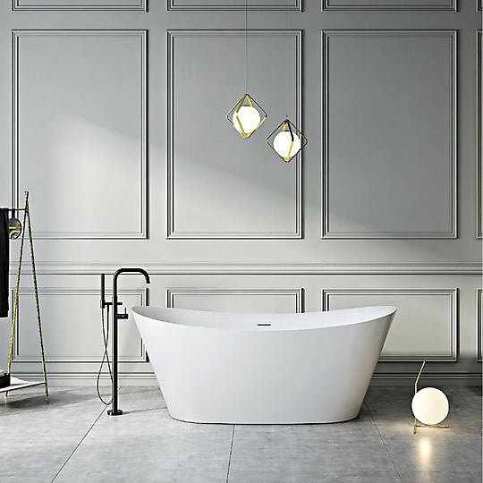Baignoire îlot design ovale PALMA blanche 170 cm Mat