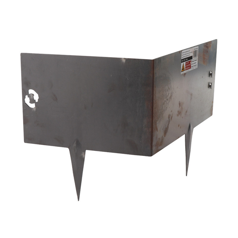 Bordure d'angle de jardin en acier corten 30 x 30 x 16 cm
