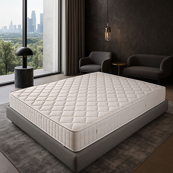Matelas 140x200x25,5 cm - Oreiller visco - Soutien ferme - Confort optimal - Usage quotidien - Literie Provence