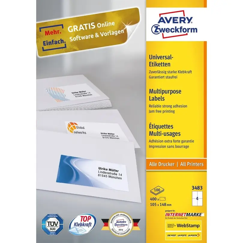 Etiketten Avery Labels