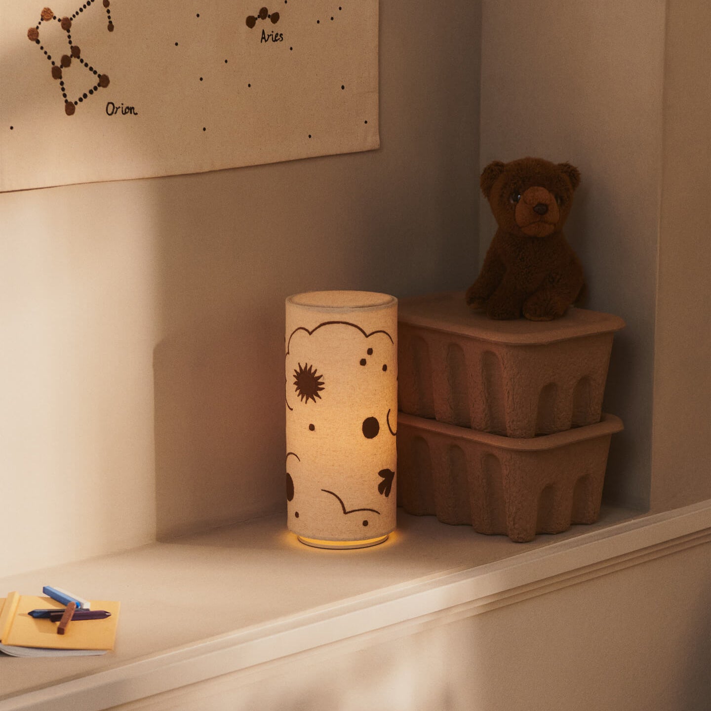 Ferm Living Skye Tafellamp - Natural / Bronze