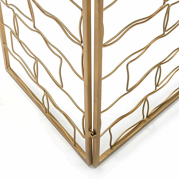 Paravent Altzaga élégant pour Intimité et Décoration Maison 153 x 2 x 183 cm Or