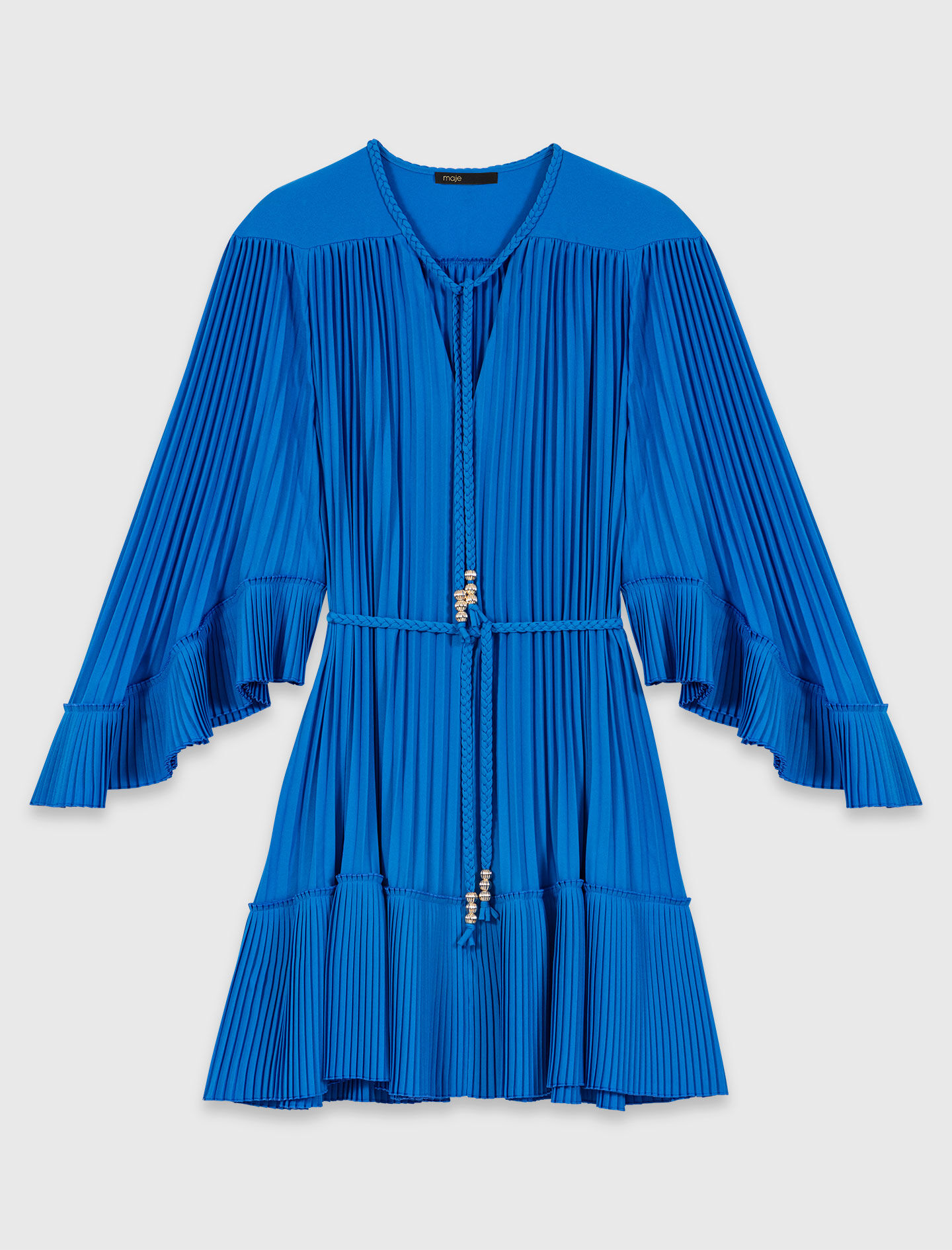 Robe courte plissée