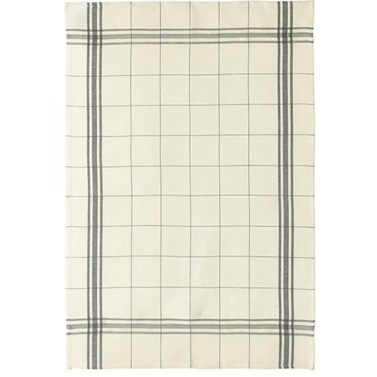 MBA - Torchon en lin et coton gris 50x75