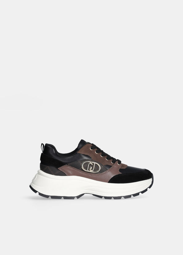 Sneakers in suede e pelle