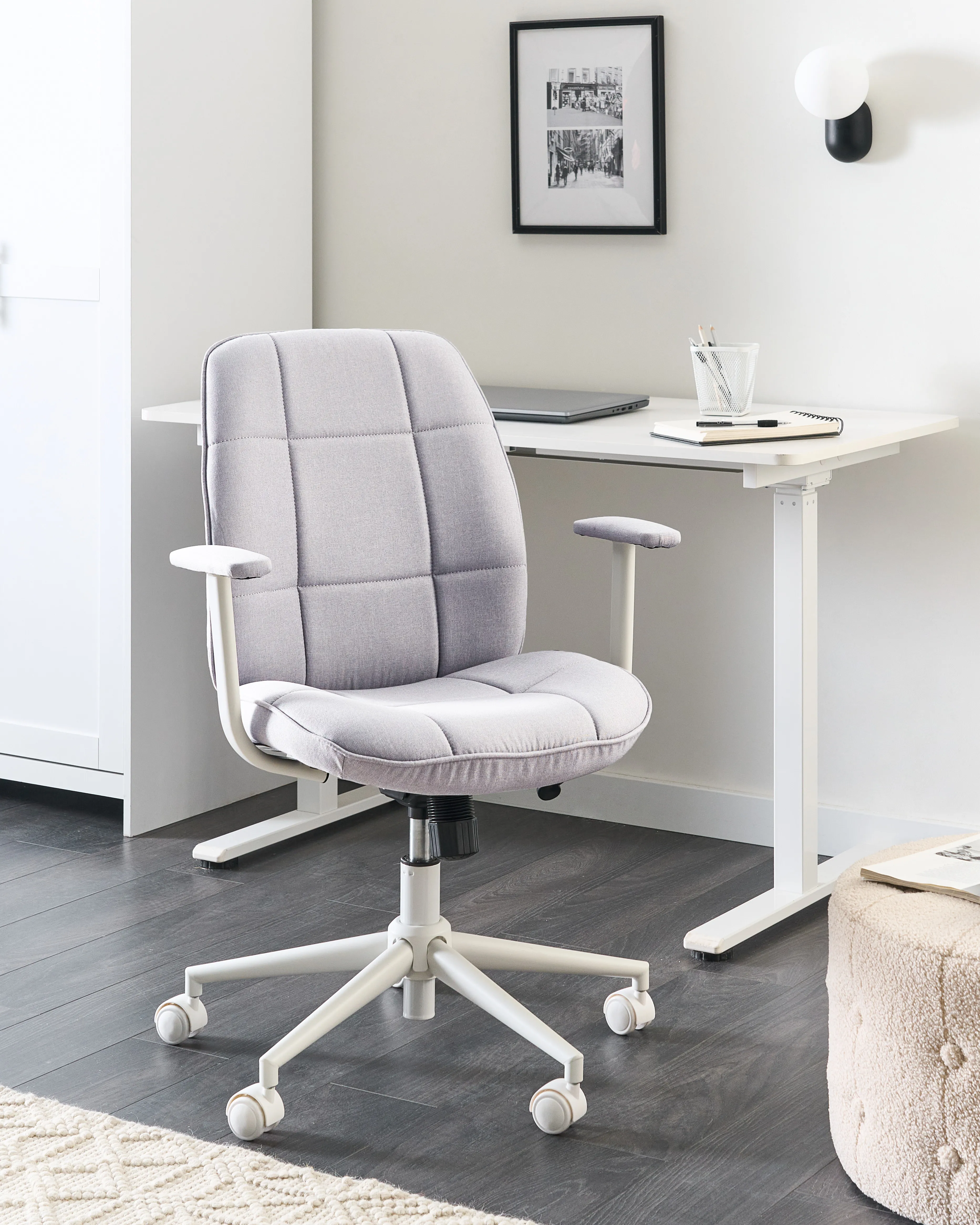 Office Chair CARLTON Fabric Grey