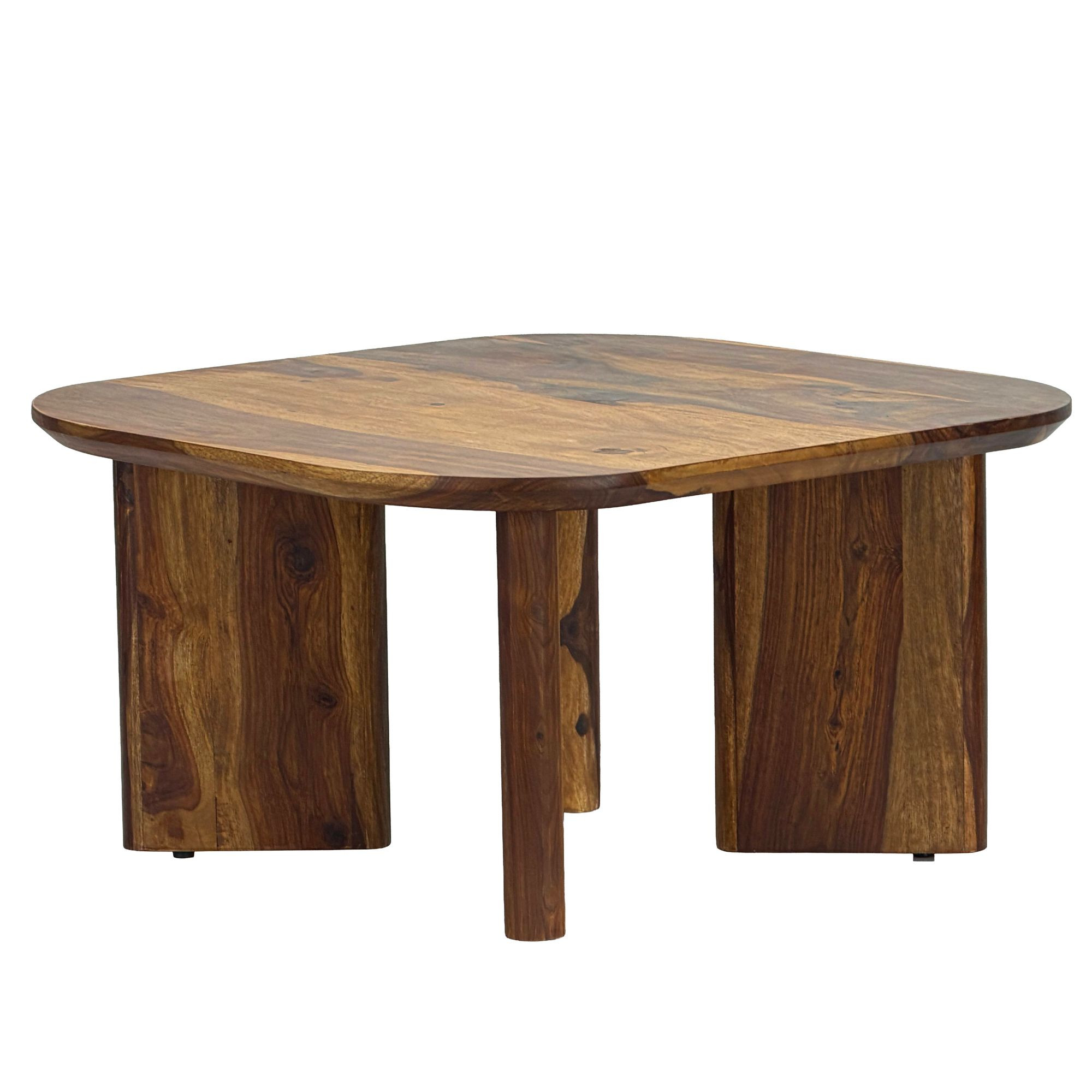 Stolik Kawowy Sheesham Drewno Lite 60cm Kwadratowy Ręcznie Robiony Salonowy