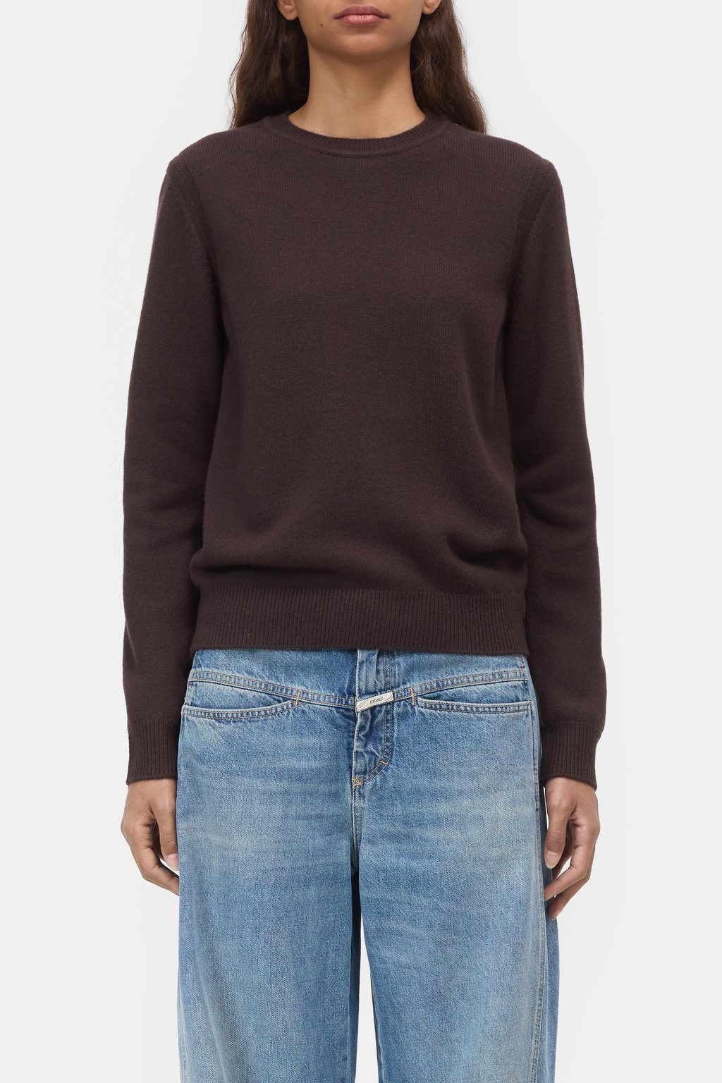 Schmaler Wollpullover