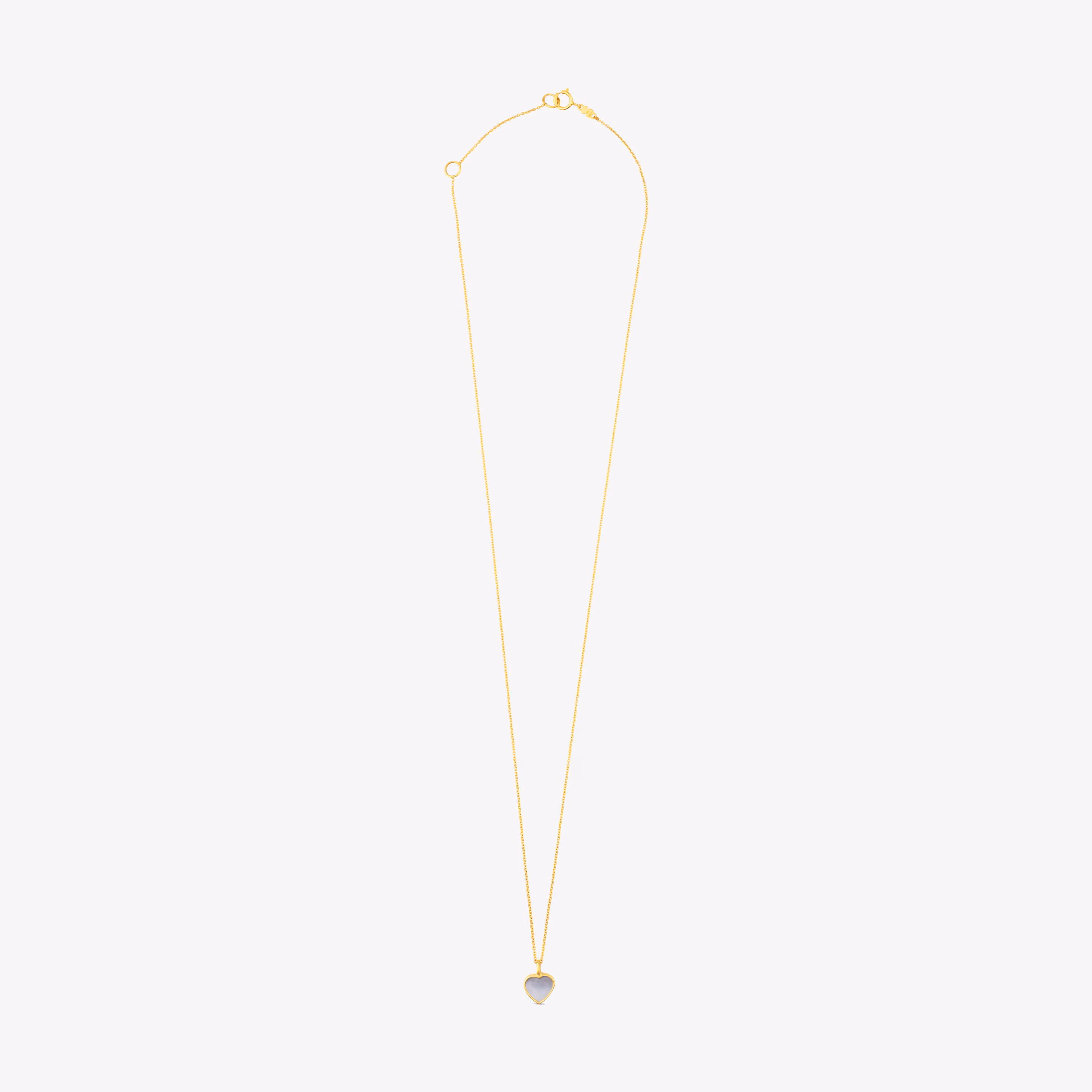 Collar corazón de oro y nácar XXS