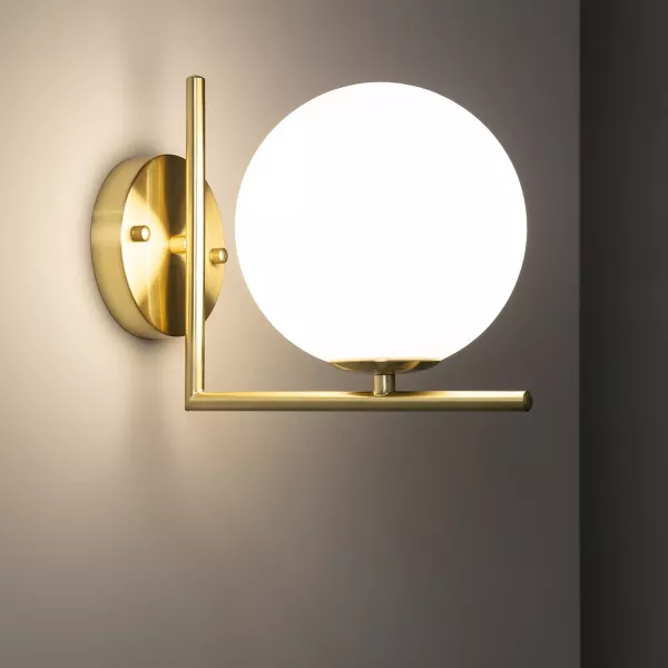 Kinkiet złoto-biały Riccardo 1xE14x15W wym:22x18x27cm IP20 Abruzzo