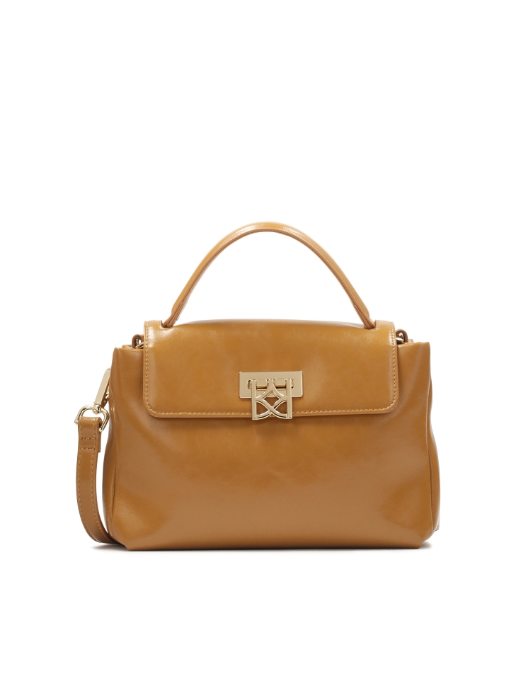 Light brown leather handbag