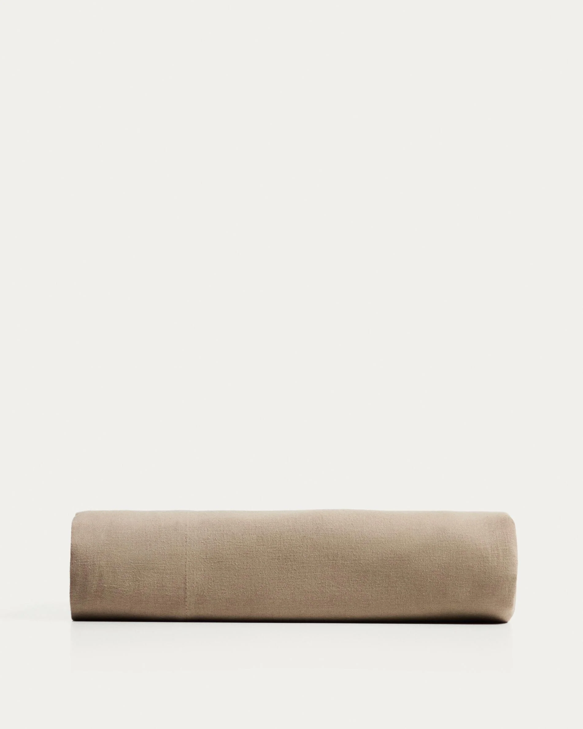 Simmel brown linen blend top sheet for 180 cm bed