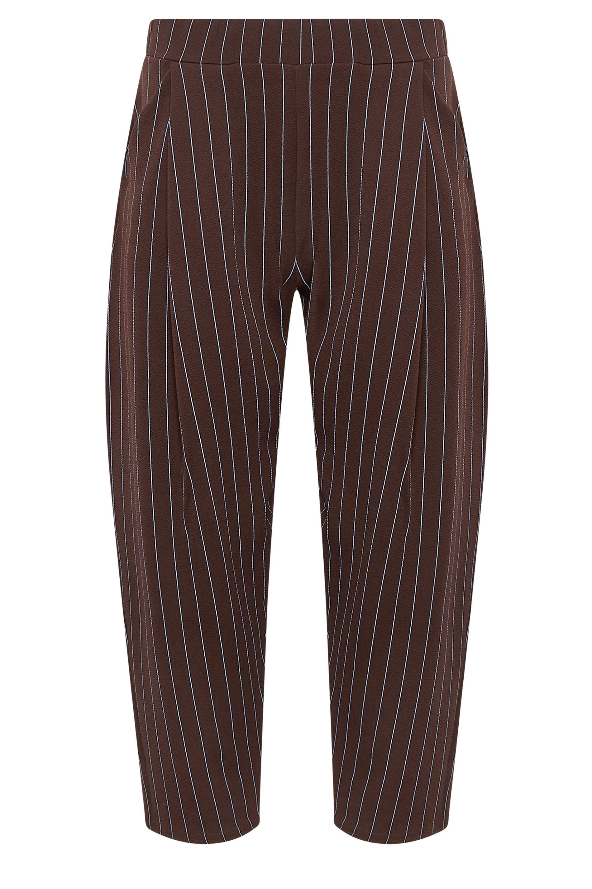 PixieGirl Petite Pinstripe Barrel Leg Trousers