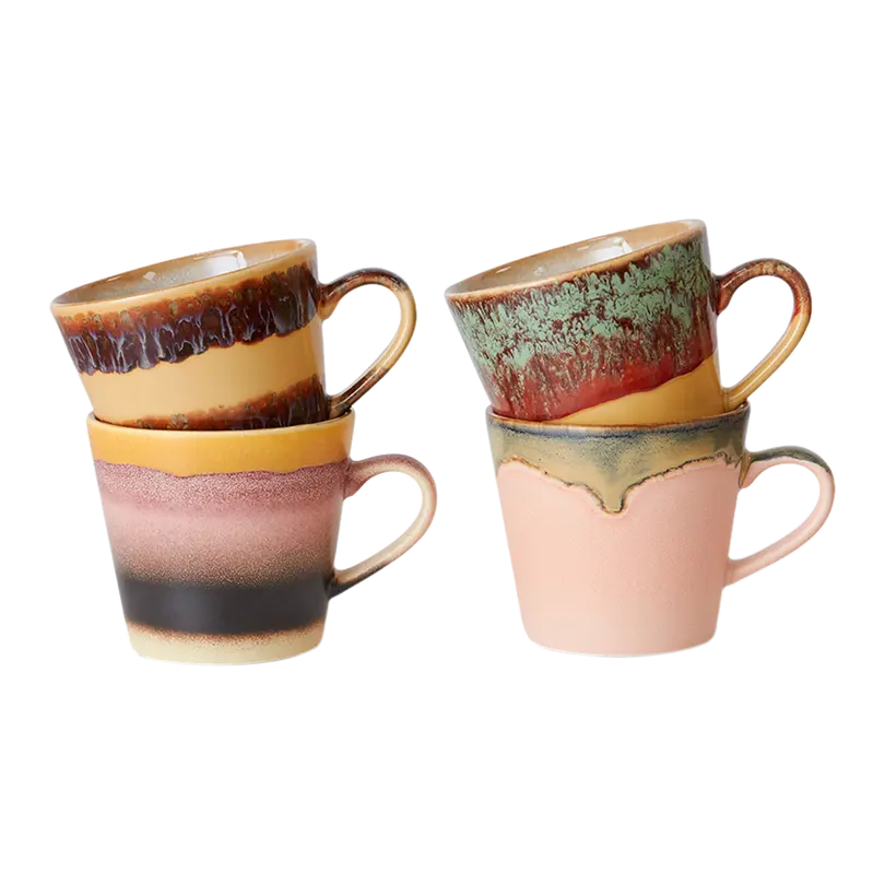 Tassen-Set 4-teilig 70'S
