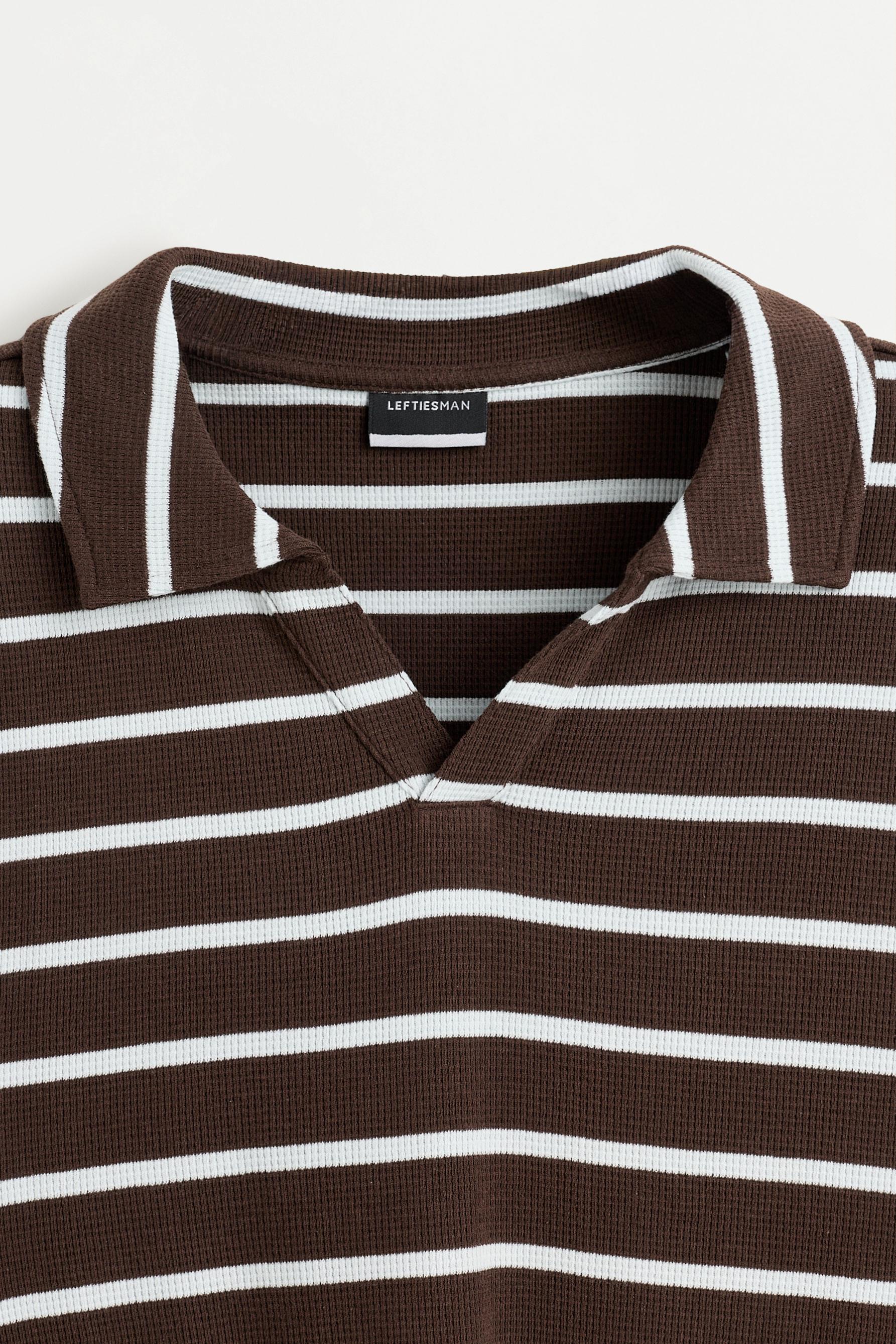 Polo waffle rayas