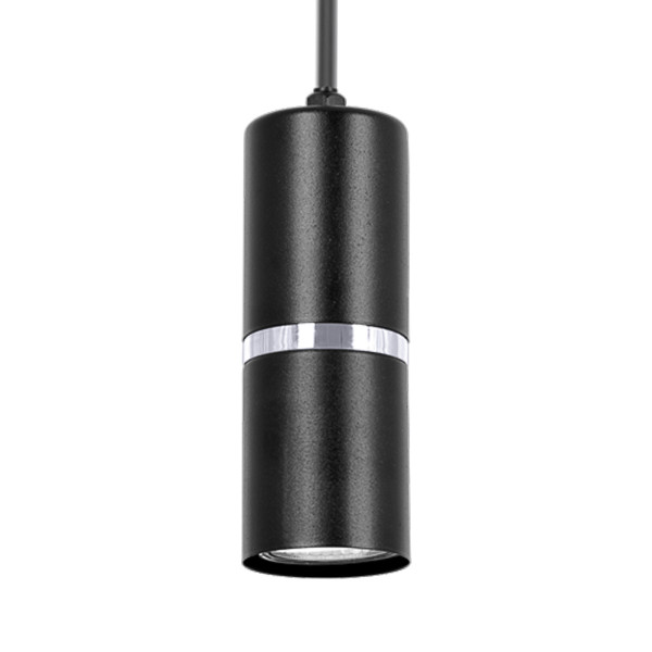 Lampa wisząca czarno-srebrna INES 3xGU10x10W wym: 90x20x20 cm Kaja