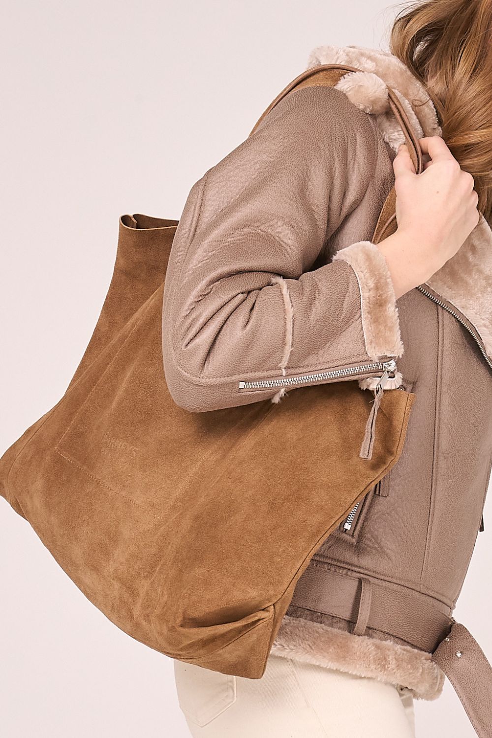 Barneys Originals Real Suede Tote Bag