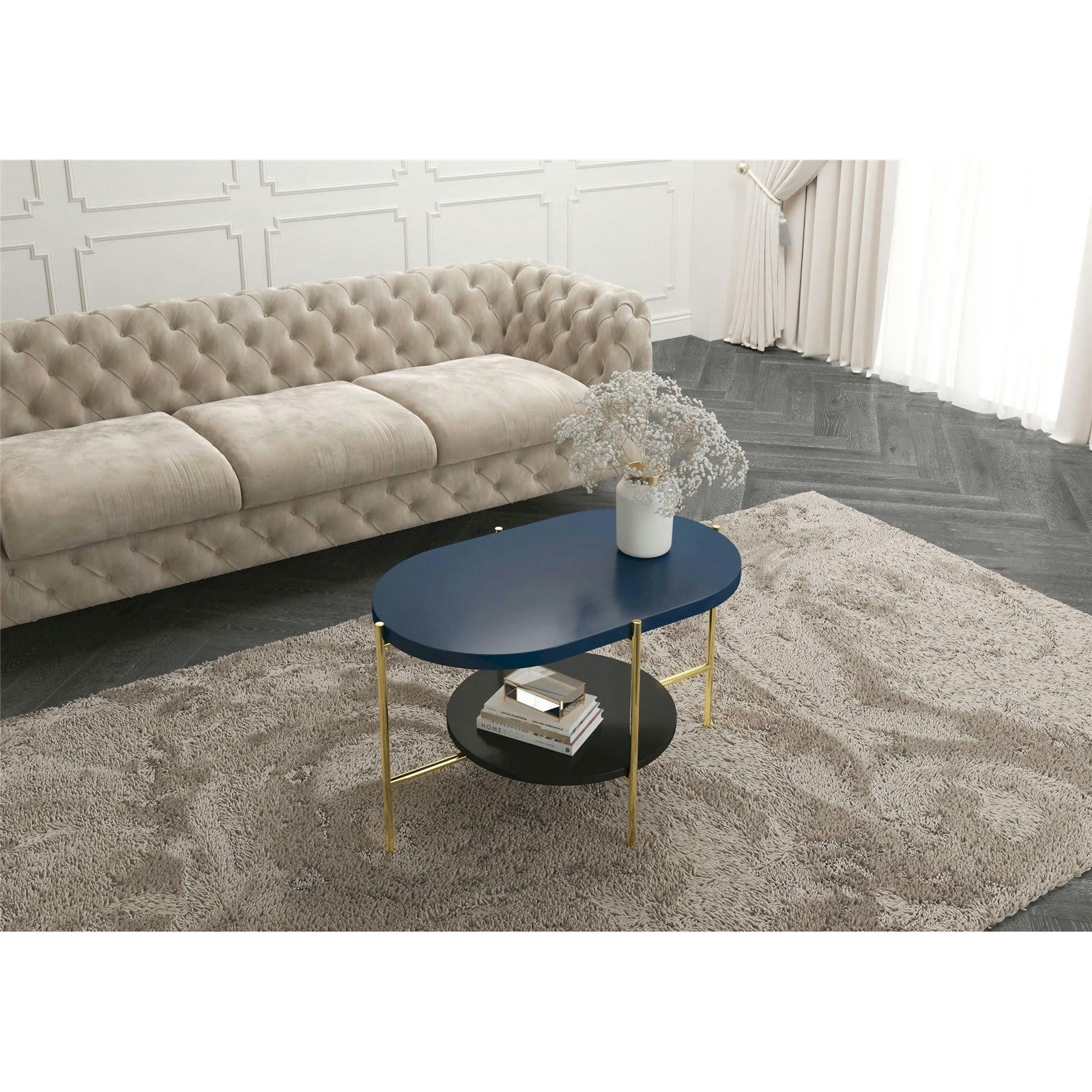 ARENA - Table basse Bois Bleu
