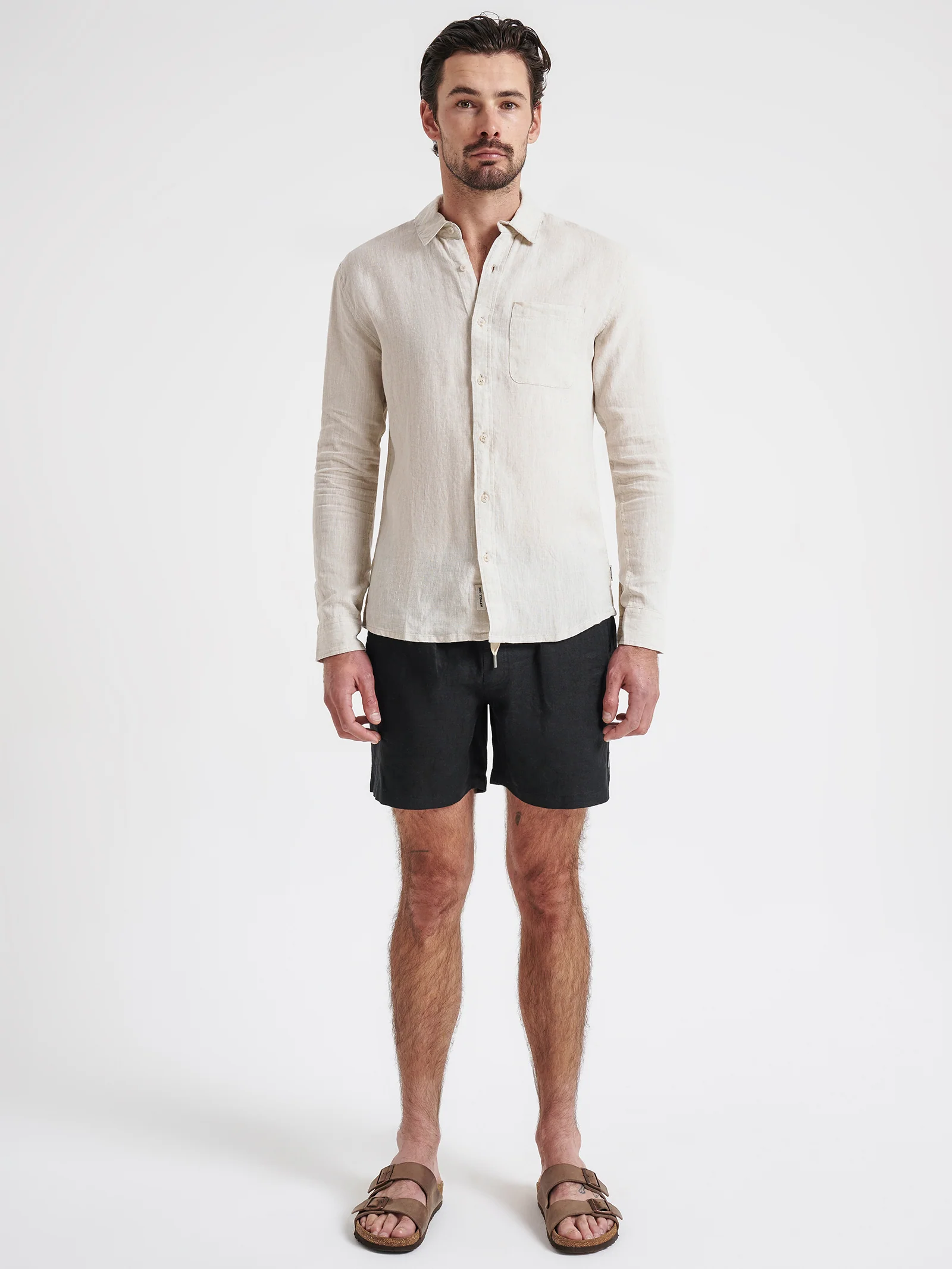 Nero Linen Long Sleeve Shirt