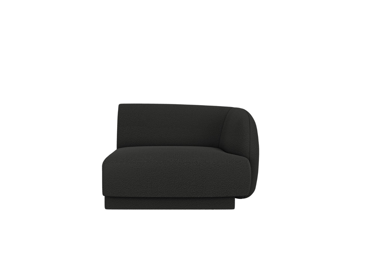 Micadoni rechter module Miley boucle zwart - 90x90x70cm