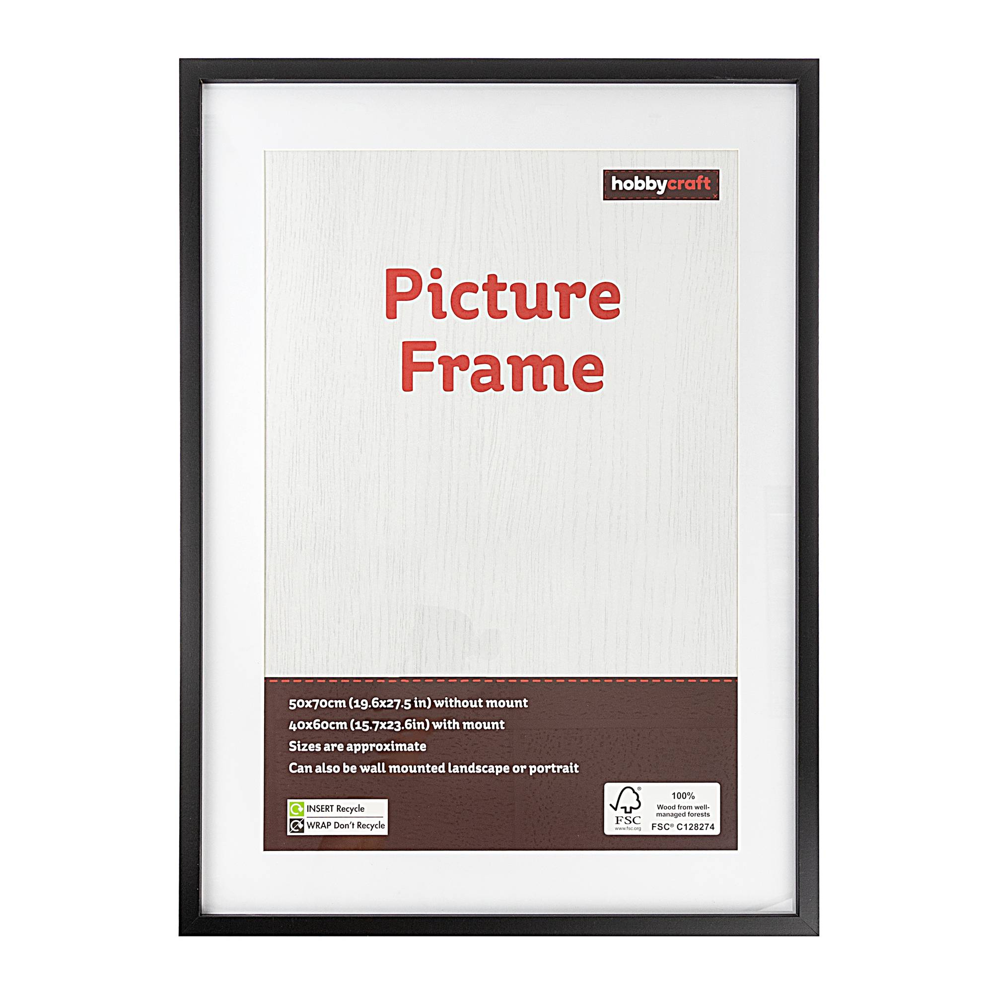 Black Picture Frame 50cm x 70cm