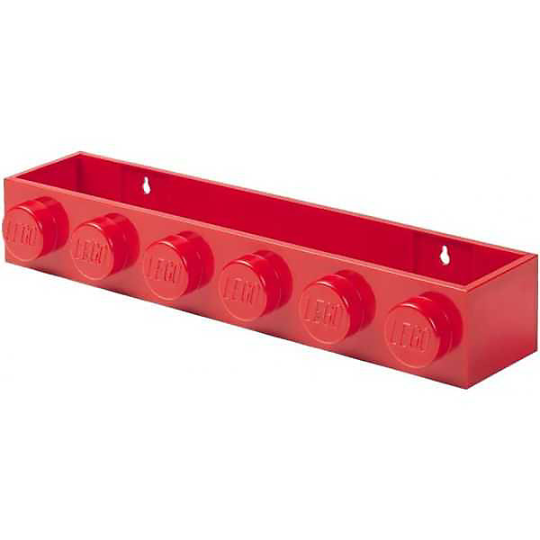 Etagère Lego à poser ou fixer 6 tenons LEGO - Rouge