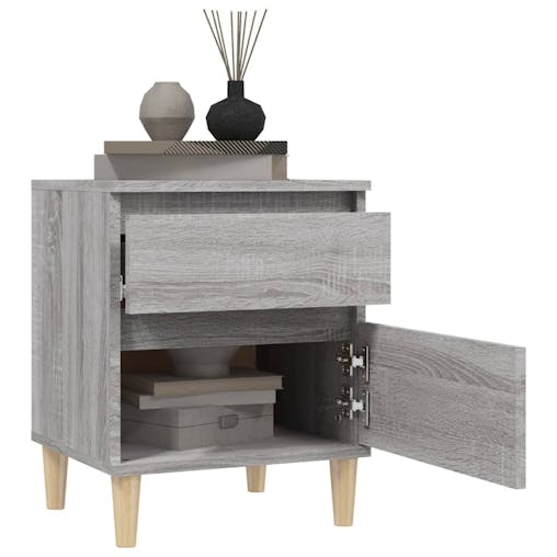 NNEVL Bedside Cabinets 2 pcs Grey Sonoma 40x35x50 cm