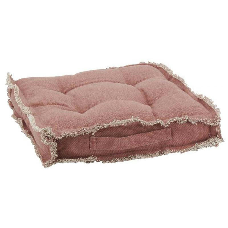 - Coussin de sol en coton 40 x 40 cm vieux rose