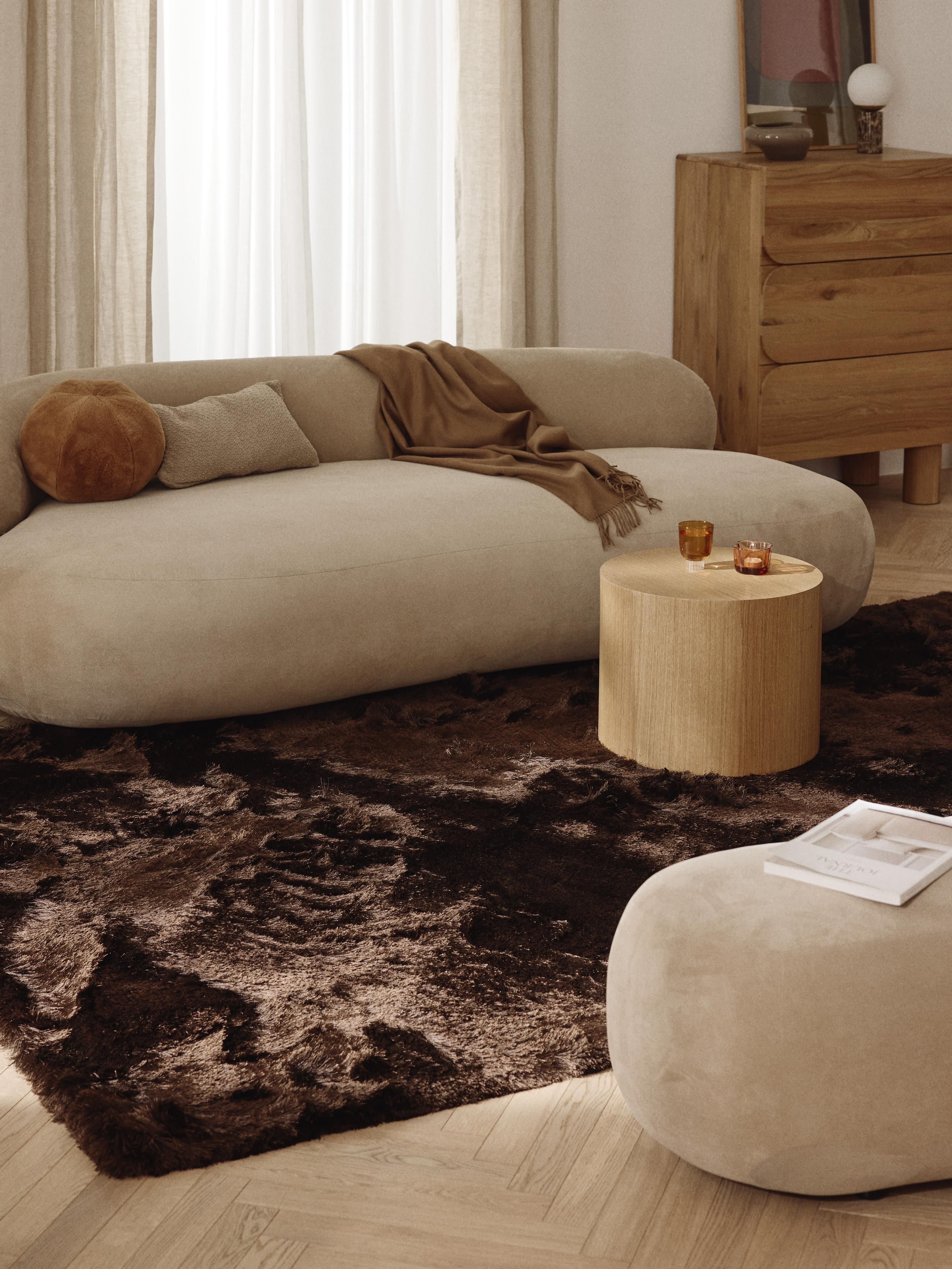 Glänzender Hochflor-Teppich Jimmy