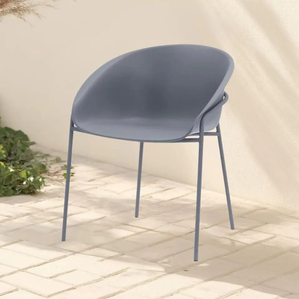 DS4U - Ella kunststof eetkamerstoel - grijs