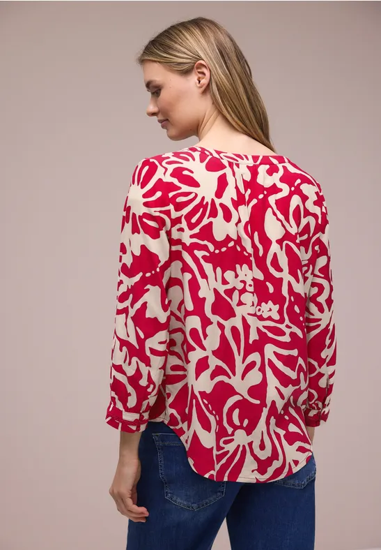 3/4-Arm Bluse mit Tapedetails