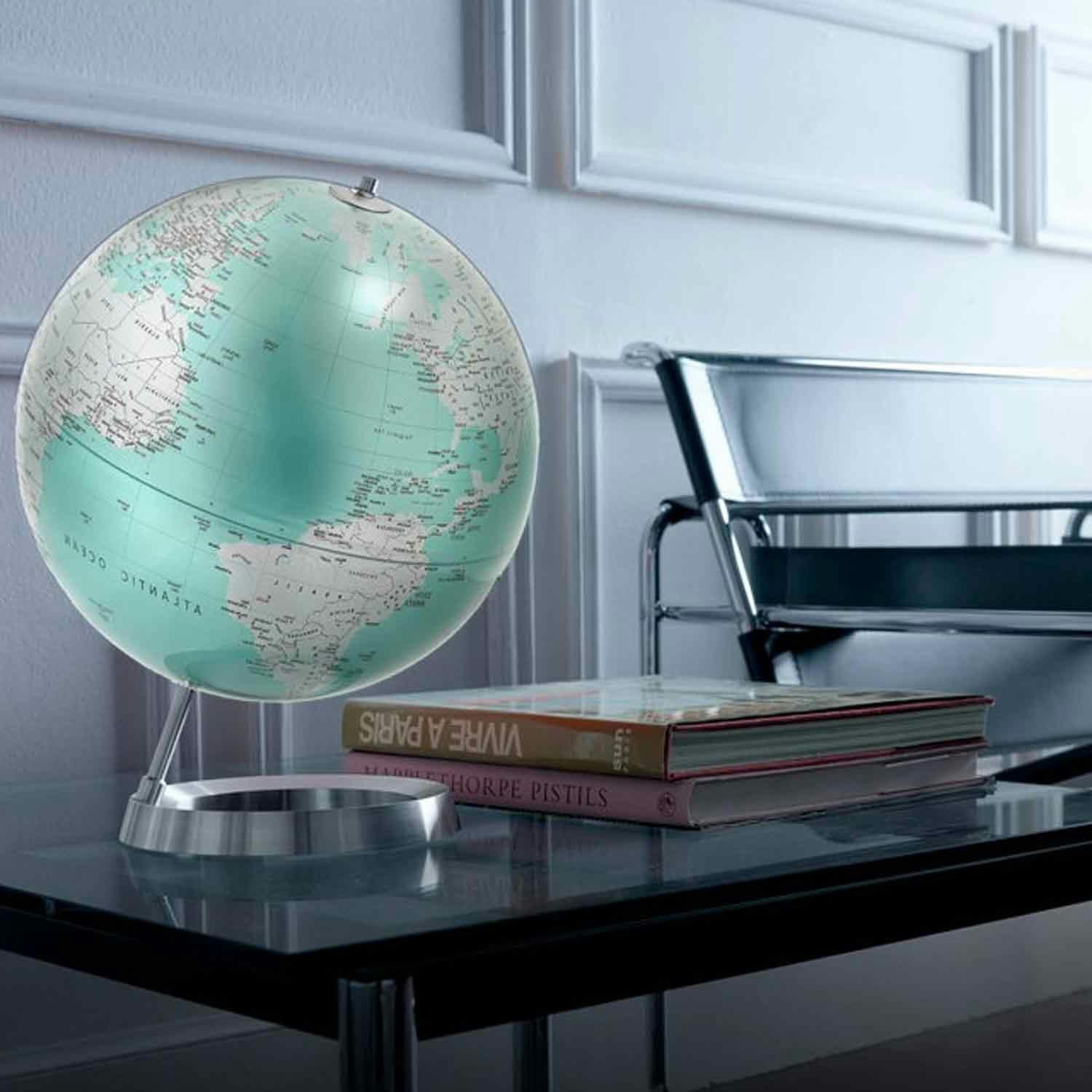 VISION MINT - Globe terrestre de design 30 cm  textes en anglais