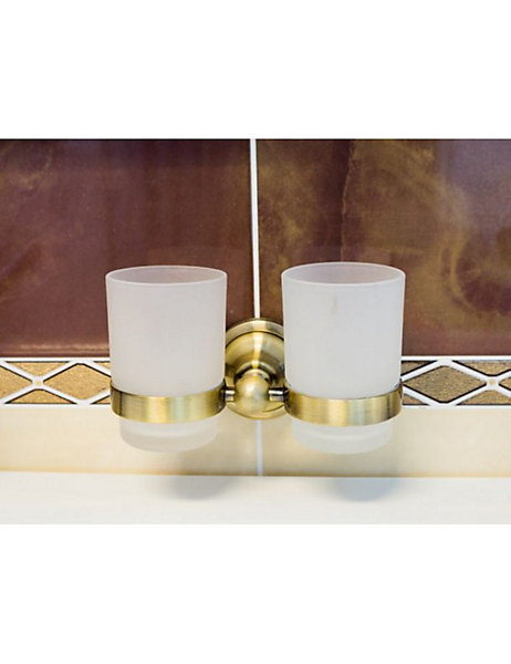 BEMETA Ricordi Double porte-verre en Laiton, Bronze (OPTIMARIC47BR)